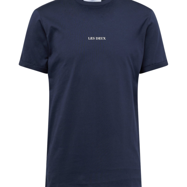 Les Deux Tricou 'Lens'  bleumarin / alb