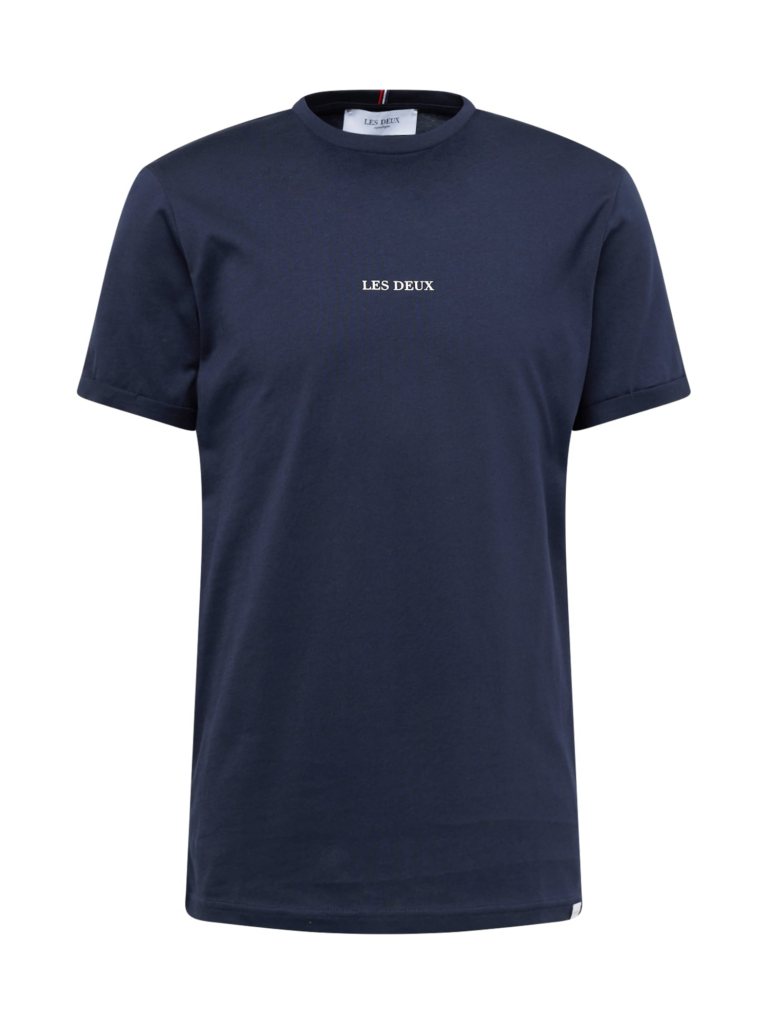 Les Deux Tricou 'Lens'  bleumarin / alb