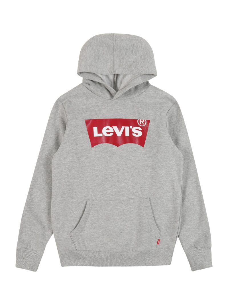 Levi's Kids Bluză de molton 'Batwing'  gri amestecat / roșu / alb