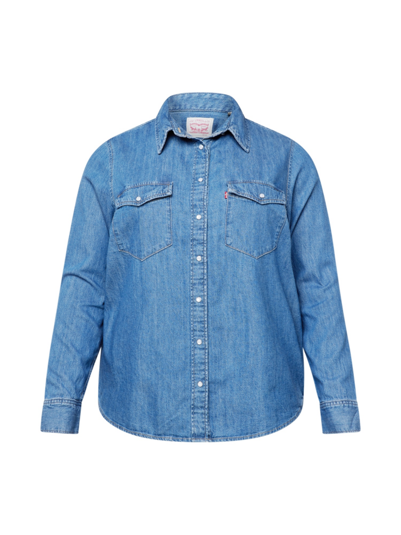 Levi's® Plus Bluză 'PL Iconic Western'  albastru denim