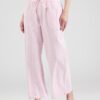 Lindex Pantaloni de pijama  roz pastel / alb