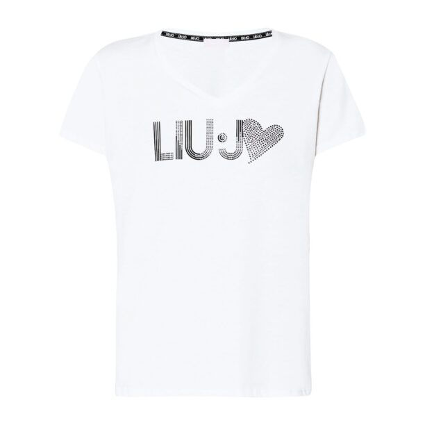 Liu Jo Tricou  gri argintiu / alb