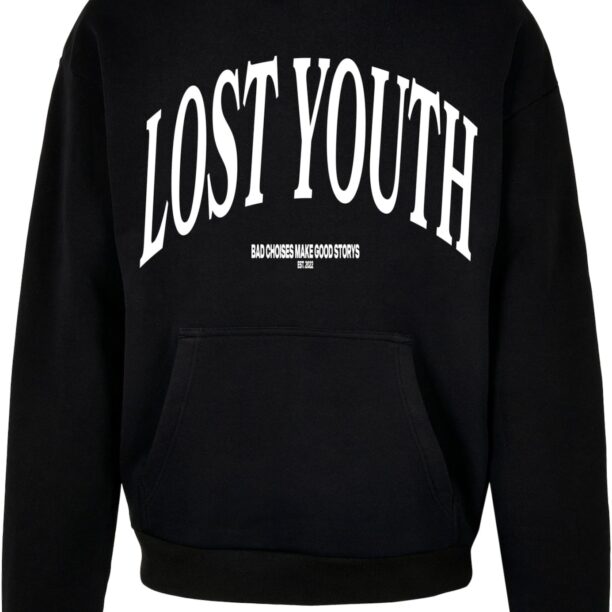 Lost Youth Bluză de molton 'Classic V.1'  negru / alb