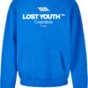 Lost Youth Bluză de molton  albastru / alb