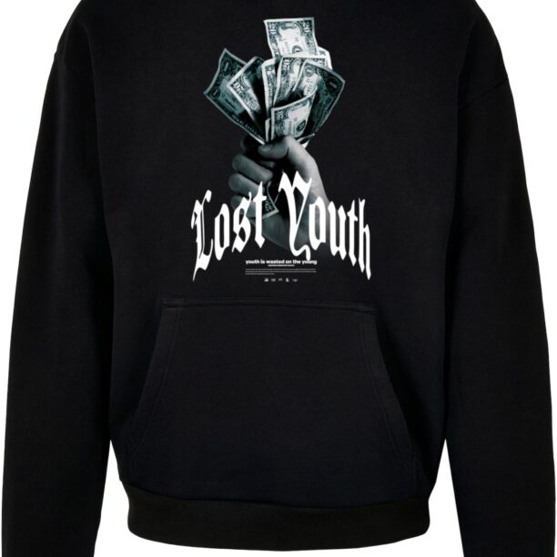 Lost Youth Bluză de molton  gri / negru / alb