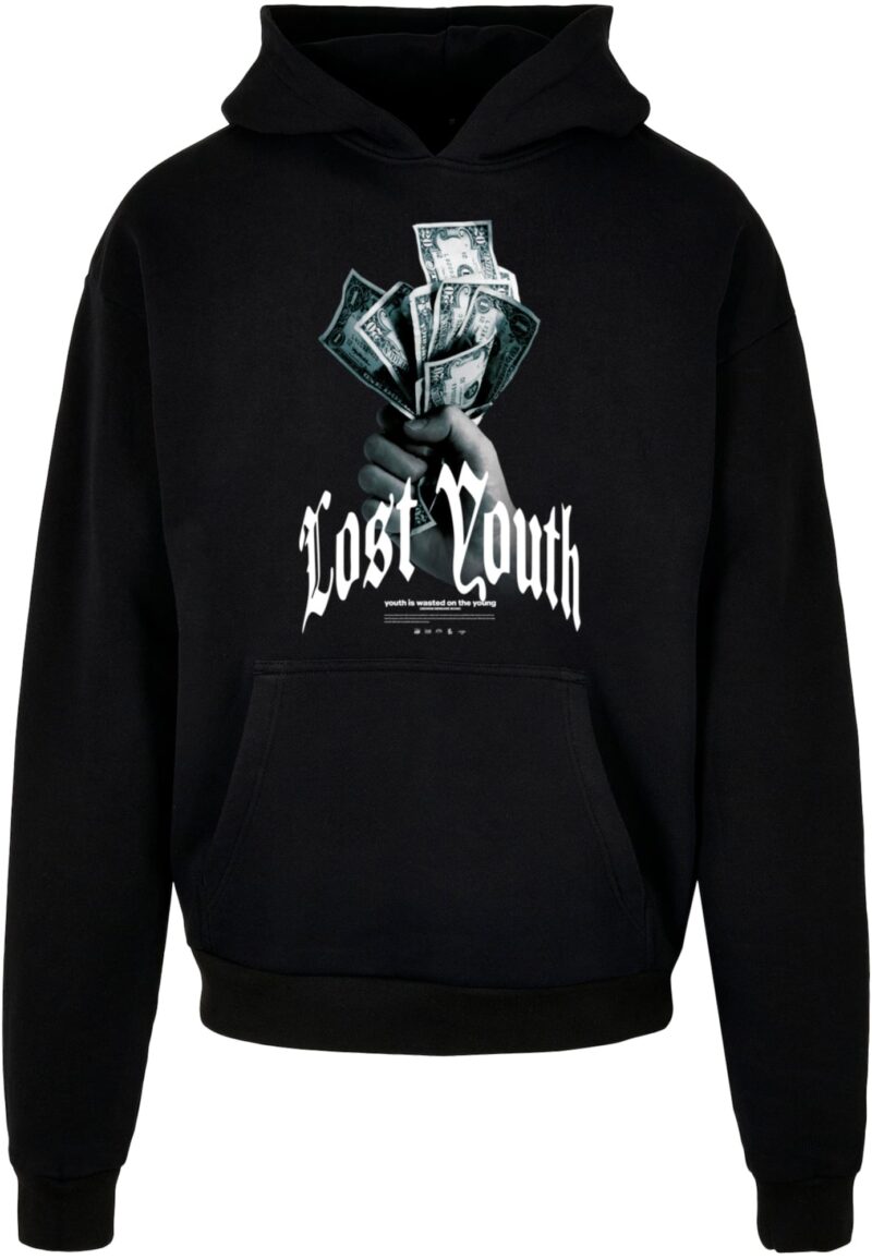 Lost Youth Bluză de molton  gri / negru / alb