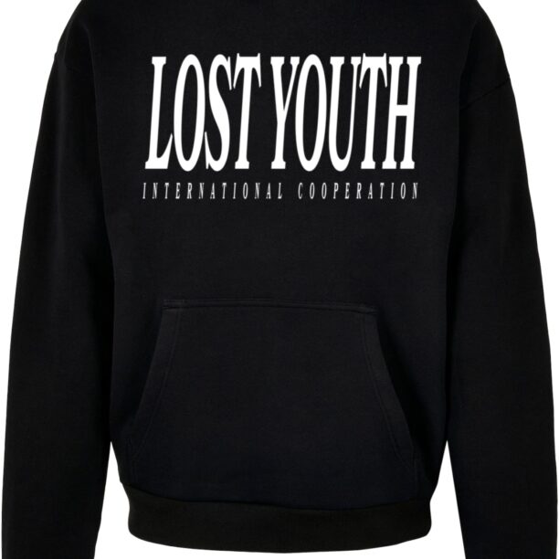 Lost Youth Bluză de molton  negru / alb