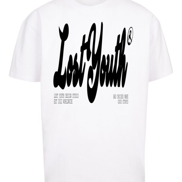 Lost Youth Tricou 'CLASSIC V.2'  negru / alb