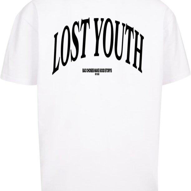 Lost Youth Tricou 'Classic V.1'  negru / alb