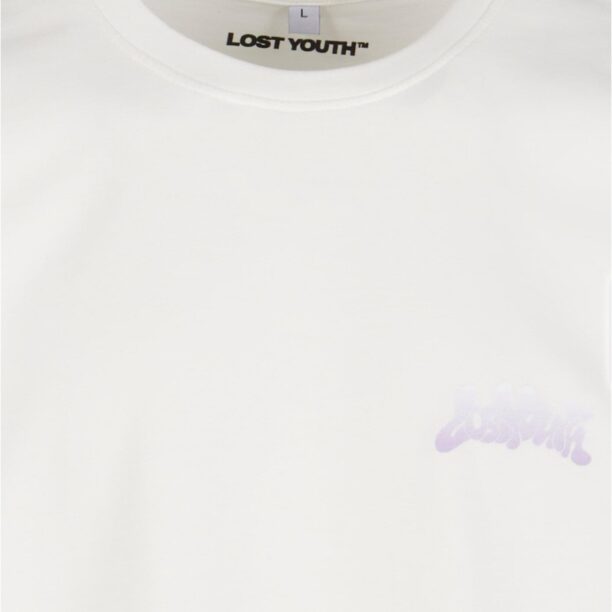 Lost Youth Tricou 'Flowers'  galben pastel / mov pastel / roz pastel / alb preţ