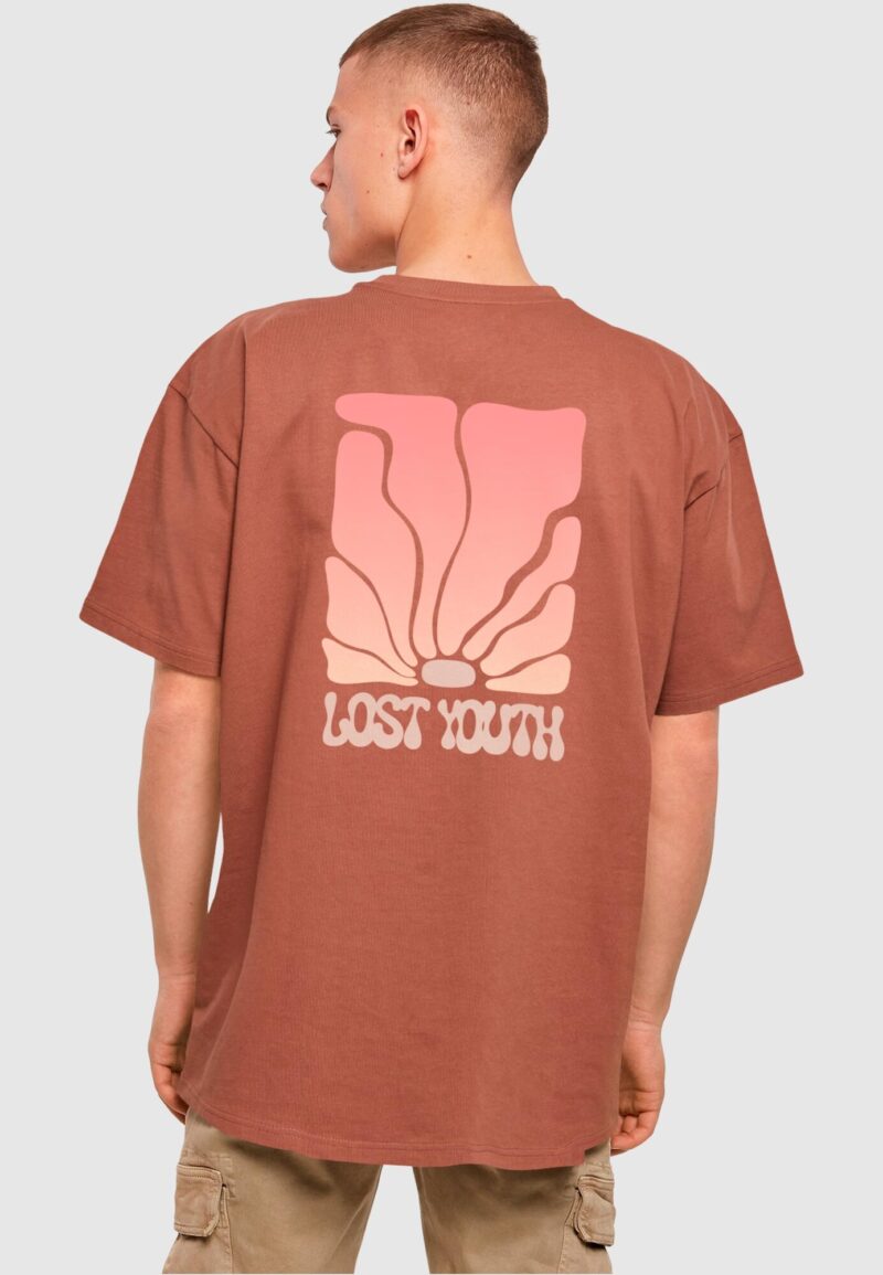 Preţ Lost Youth Tricou 'Golden Horizon '  maro / roz / alb