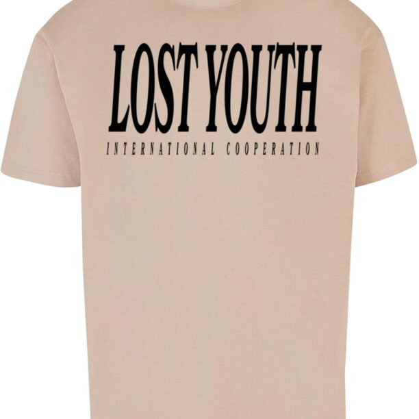 Lost Youth Tricou 'LY'  nisipiu / negru