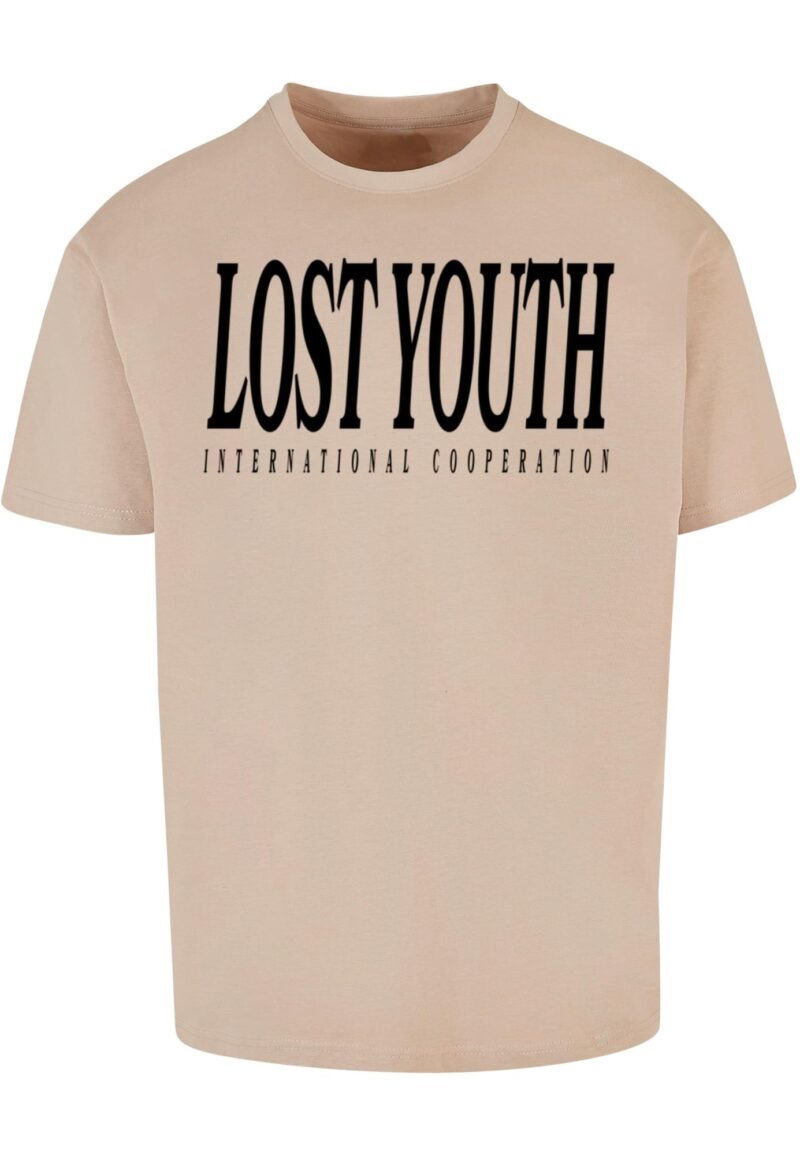 Lost Youth Tricou 'LY'  nisipiu / negru