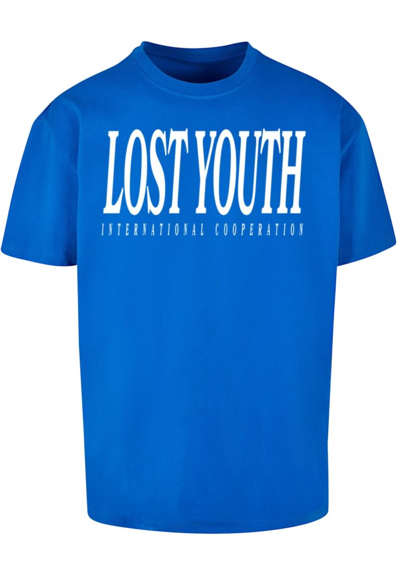 Lost Youth Tricou  azuriu / alb