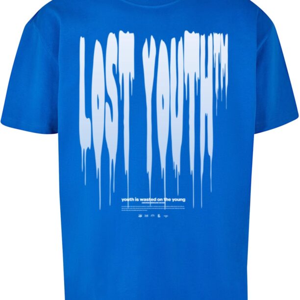 Lost Youth Tricou  azuriu / alb