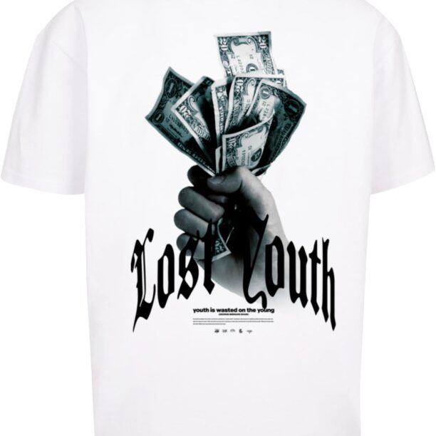 Lost Youth Tricou  gri / gri deschis / negru / alb