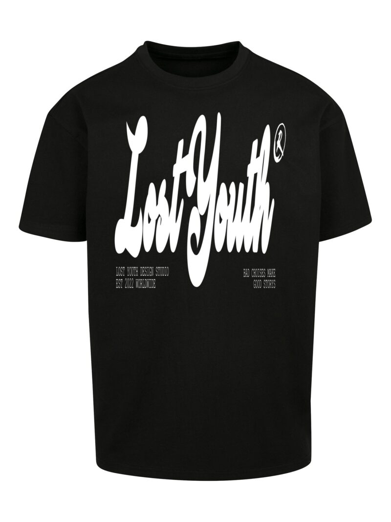 Lost Youth Tricou  negru / alb