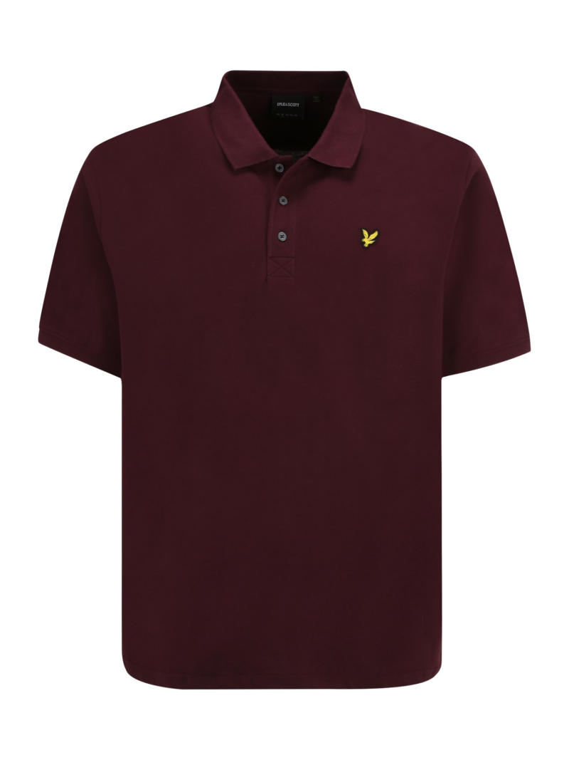 Lyle & Scott Big&Tall Tricou  galben / roșu burgundy / negru