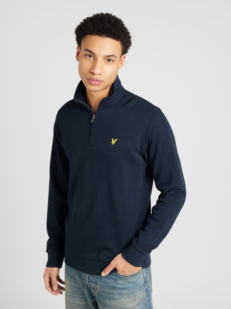 Lyle & Scott Bluză de molton  bleumarin / galben / negru