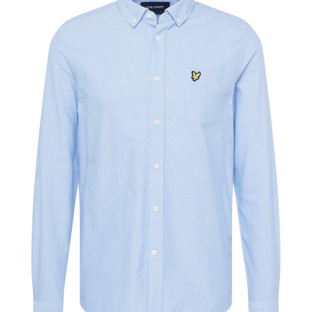 Lyle & Scott Cămaşă business  albastru deschis / galben / negru