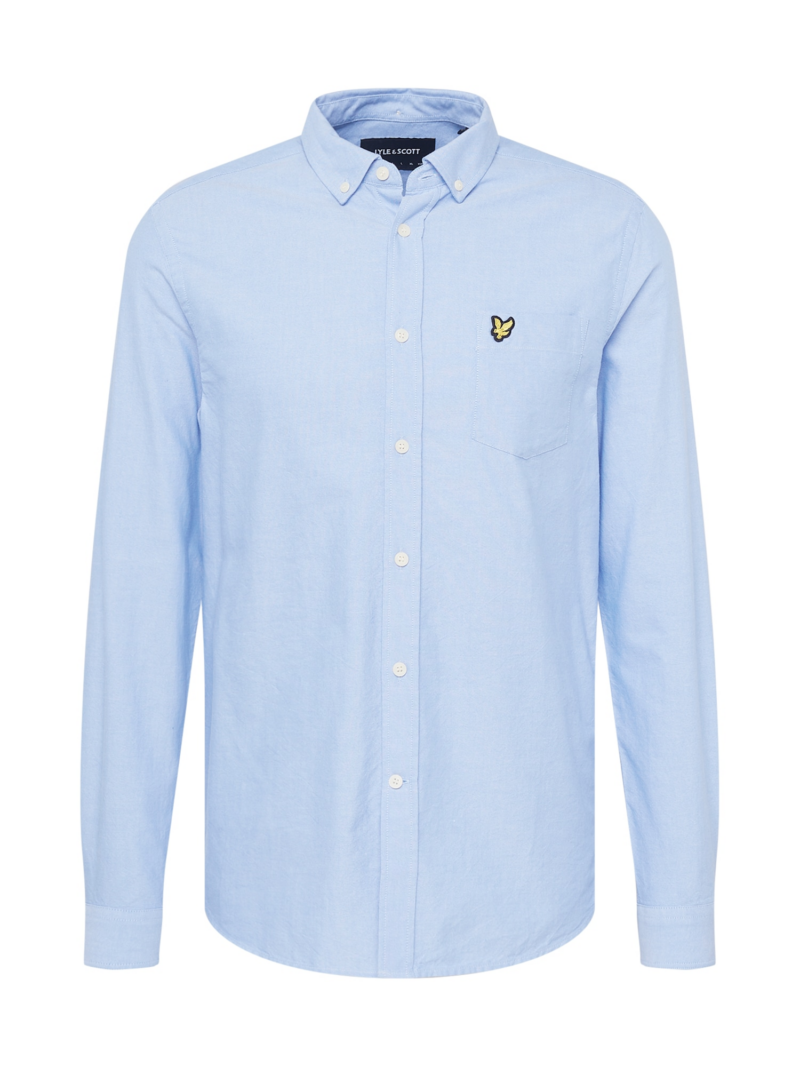 Lyle & Scott Cămaşă business  albastru deschis / galben / negru