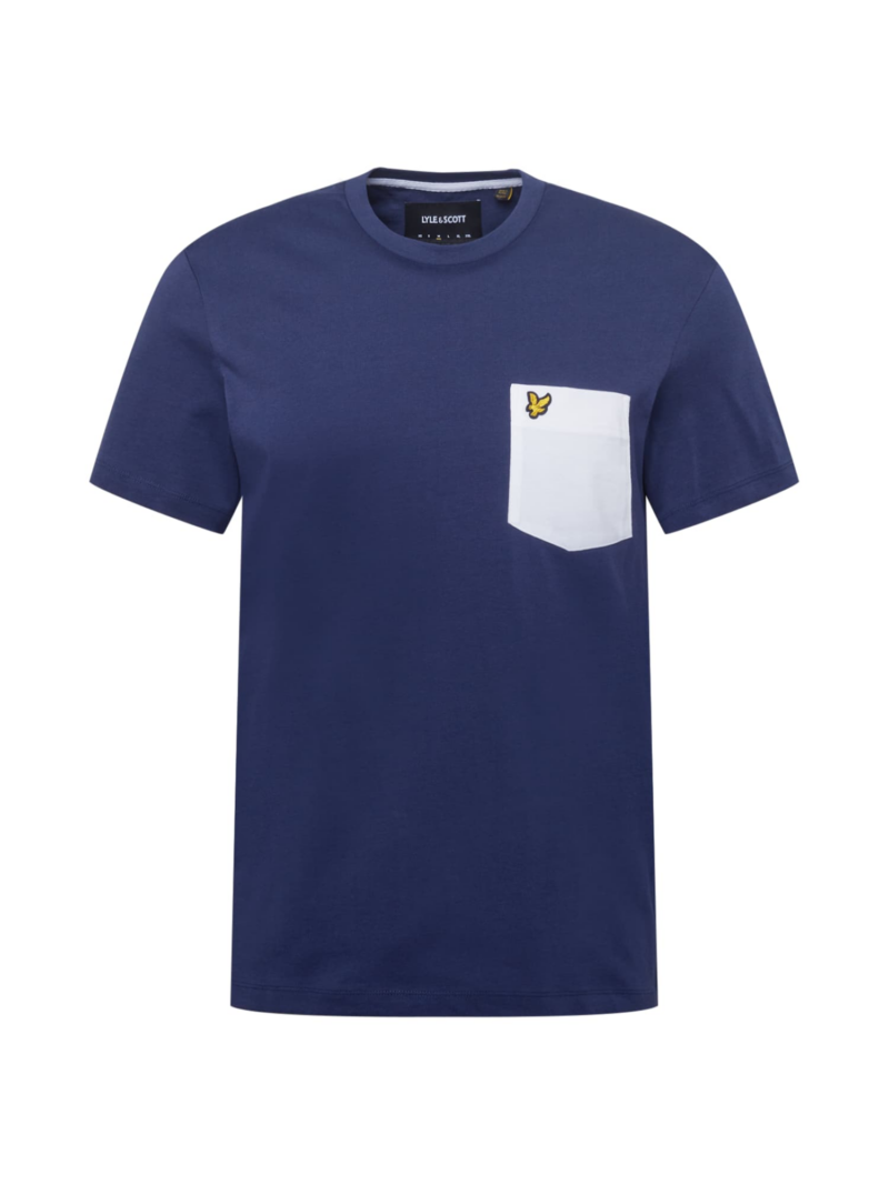 Lyle & Scott Tricou  bleumarin / alb