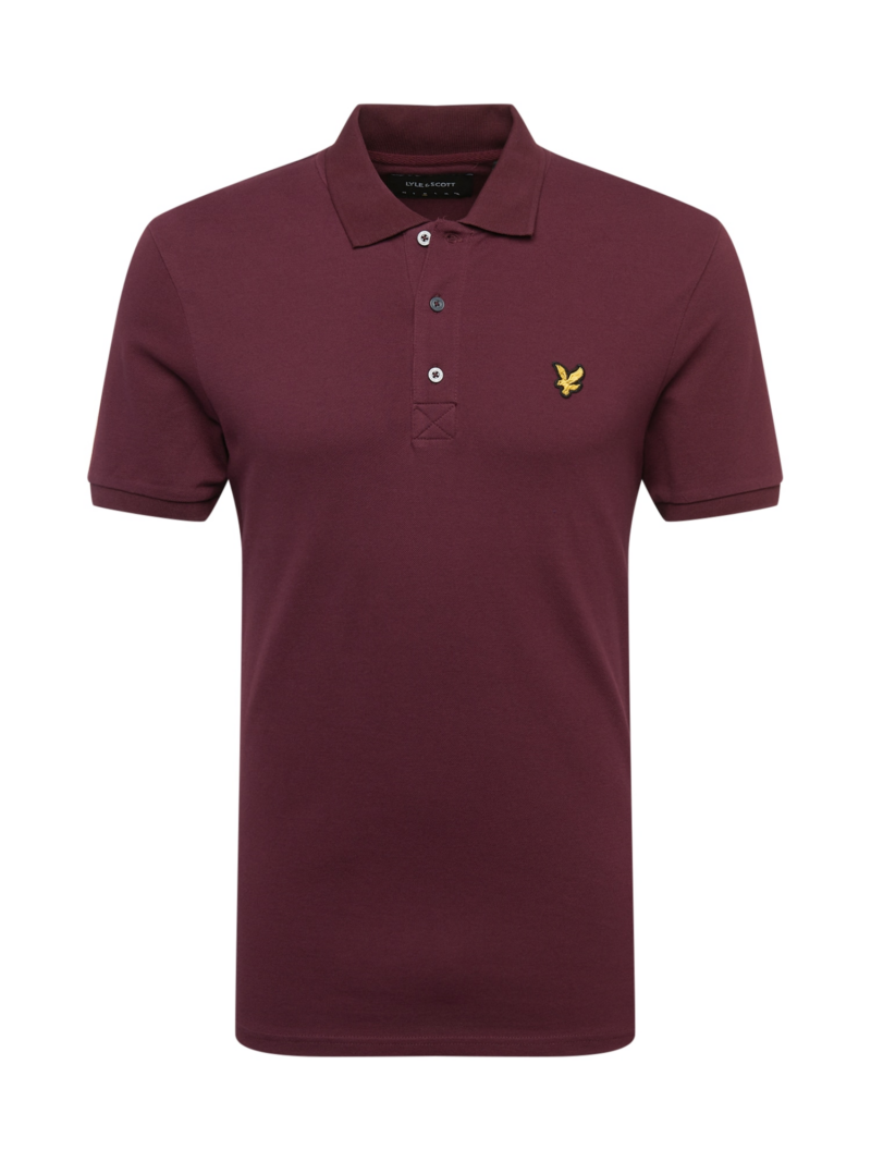 Lyle & Scott Tricou  galben / roșu burgundy