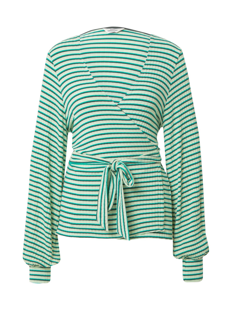 MADS NORGAARD COPENHAGEN Tricou  verde / verde jad / verde deschis / alb