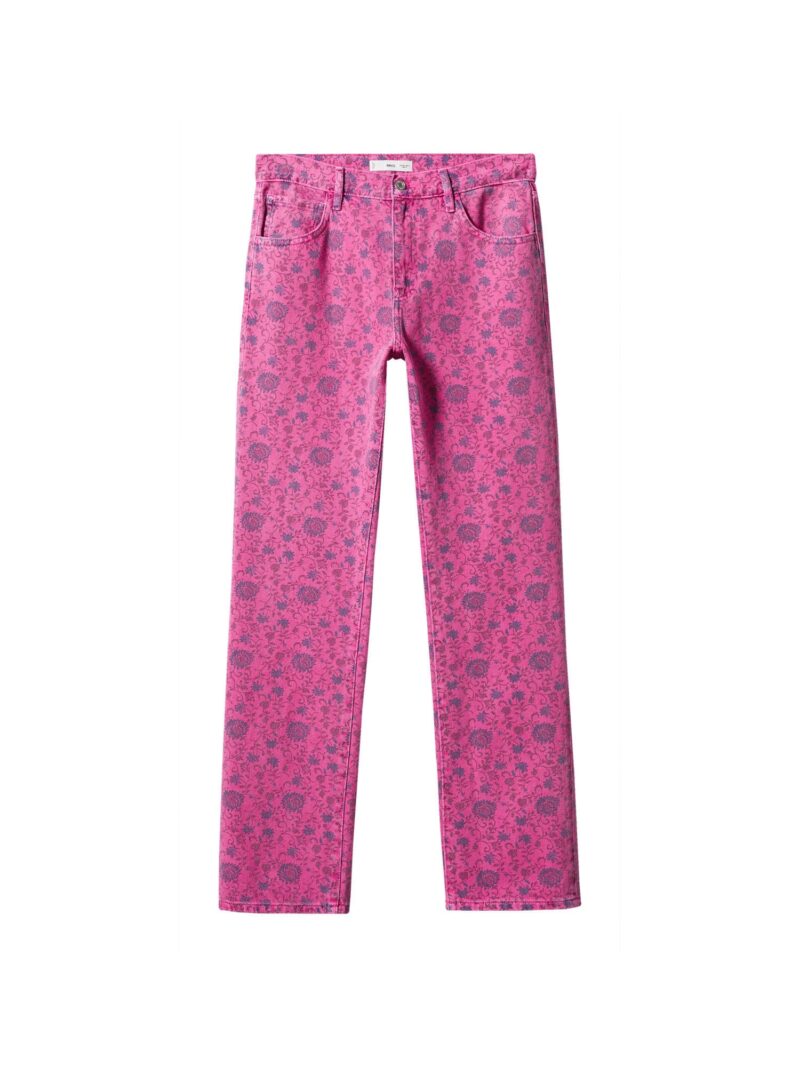 MANGO Jeans 'Flora'  albastru porumbel / fucsia