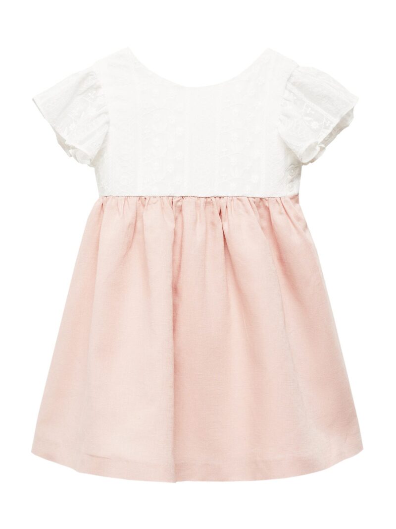 MANGO KIDS Rochie 'Chiara'  roz / alb murdar