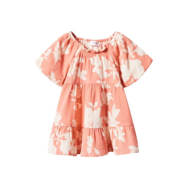 MANGO KIDS Rochie 'Sarab'  crem / portocaliu piersică