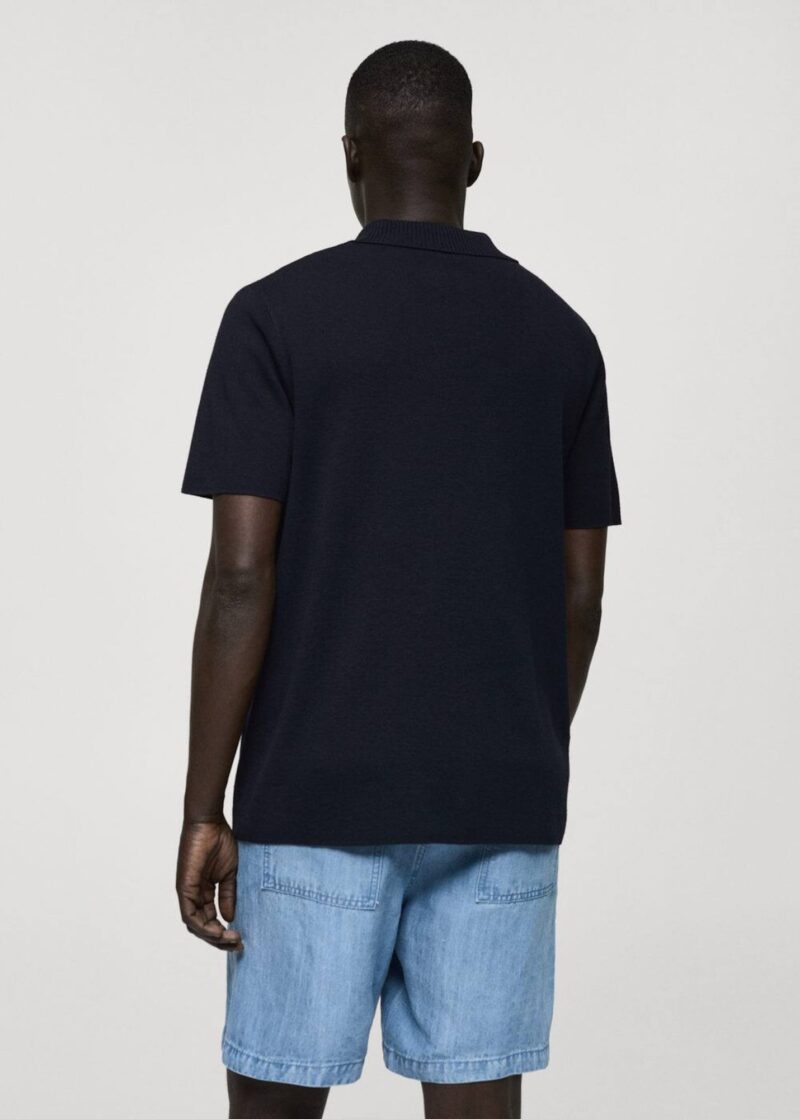 Cumpăra MANGO MAN Tricou 'Lino'  bleumarin