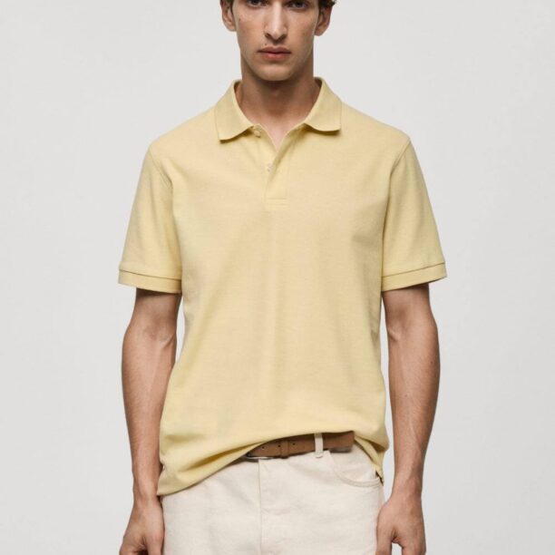 MANGO MAN Tricou 'Rea'  galben pastel preţ