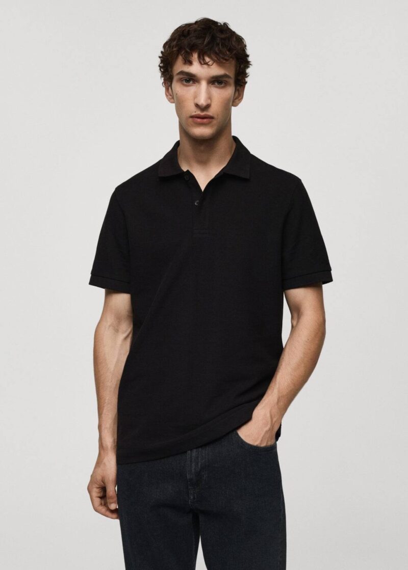 MANGO MAN Tricou 'Rea'  negru