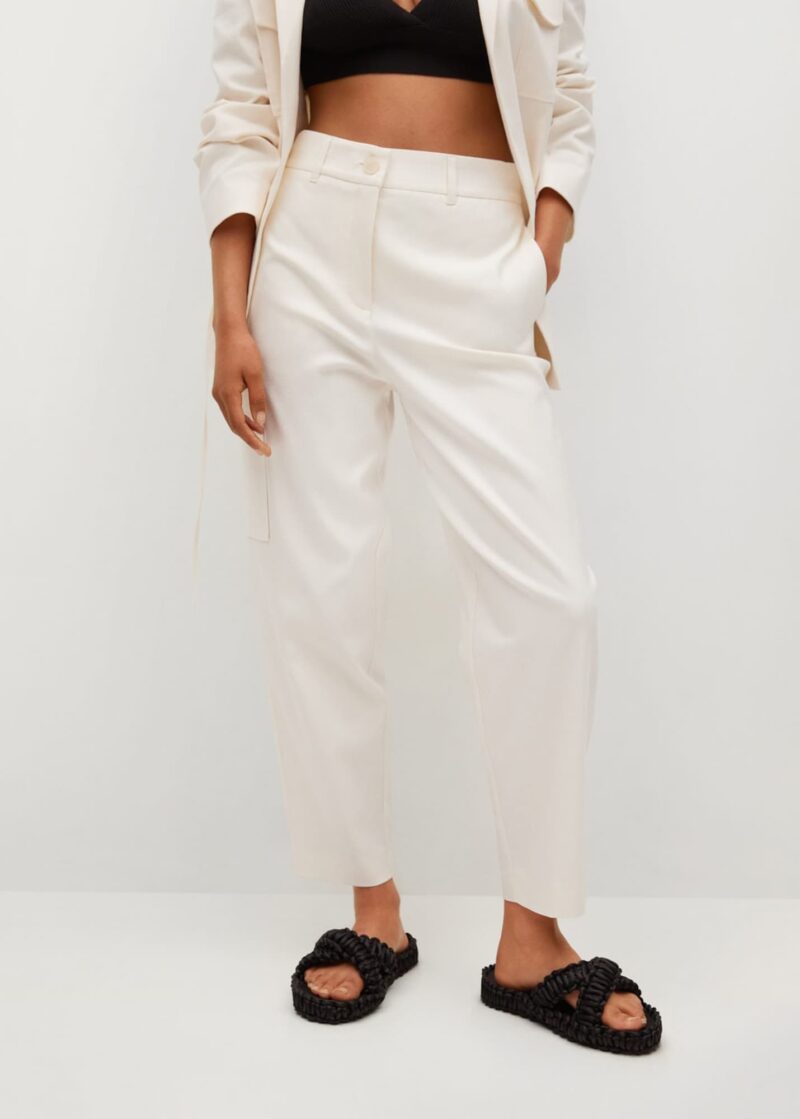 MANGO Pantaloni cu buzunare 'Blanca'  bej