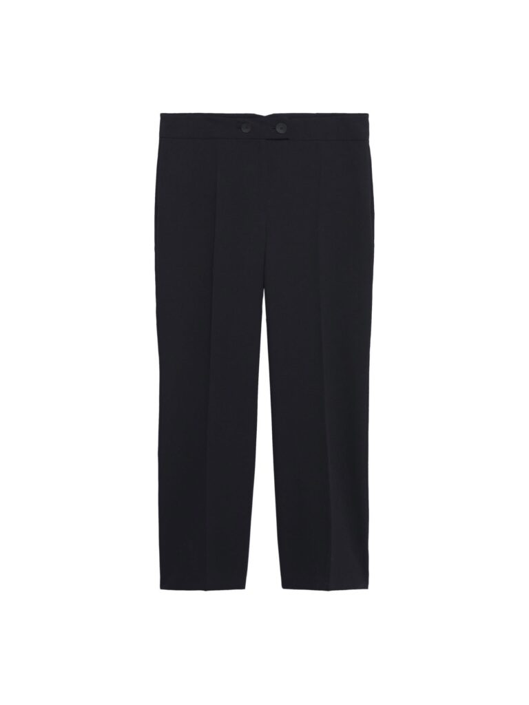 MANGO Pantaloni cu dungă 'Bimba'  negru