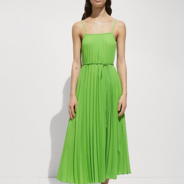 MANGO Rochie 'Fortuny7'  verde limetă