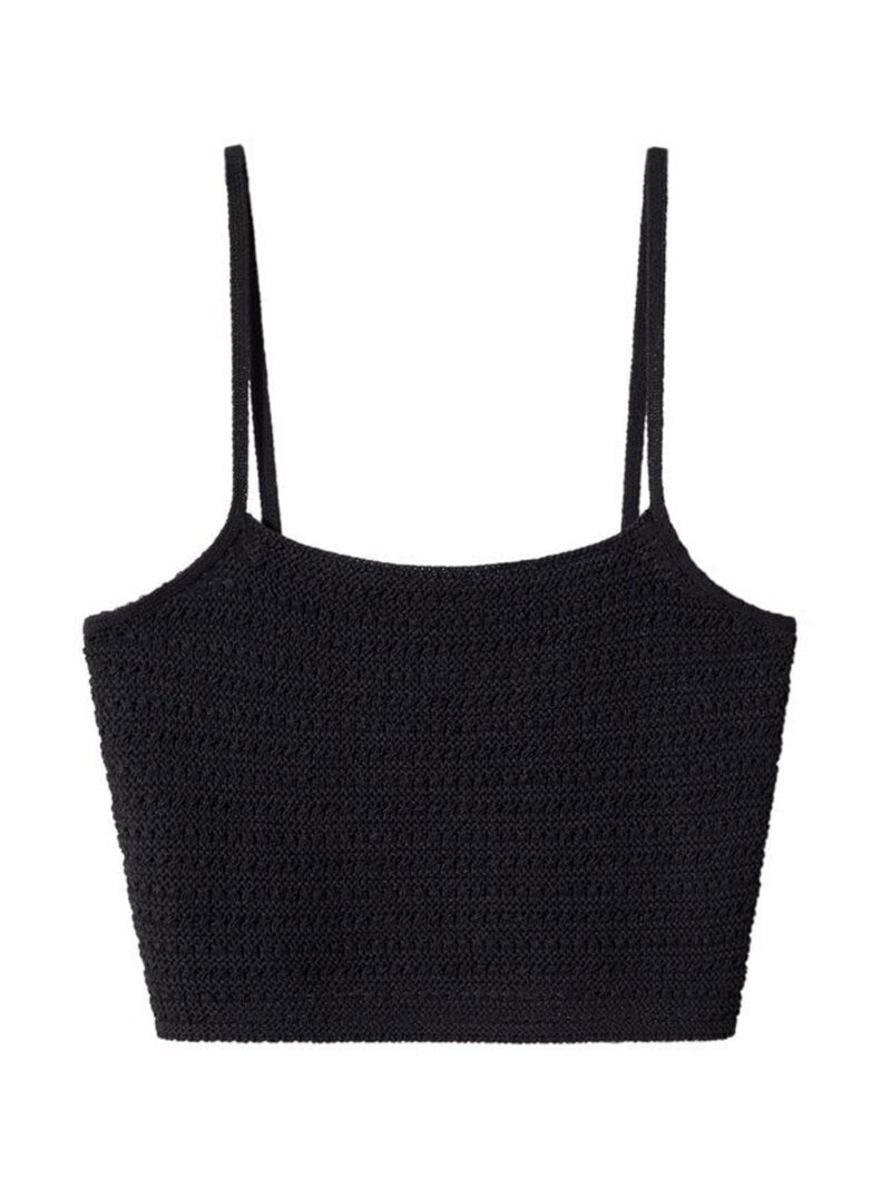 MANGO Top brodat 'SICILIA'  negru