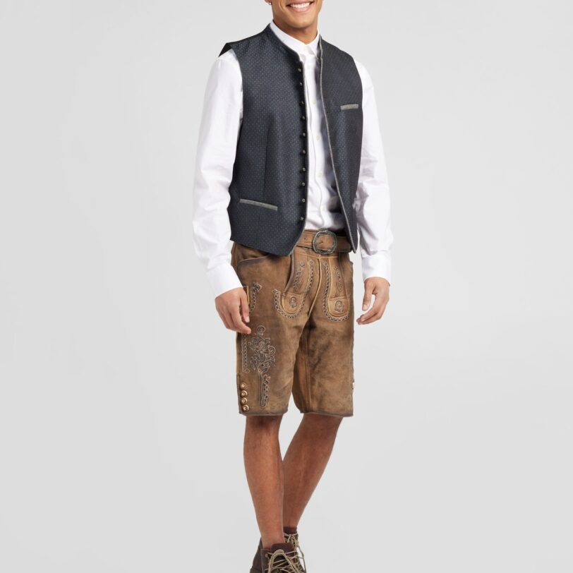 Cumpăra MARJO Pantaloni tradiționali (Oktoberfest)  maro coniac / maro închis