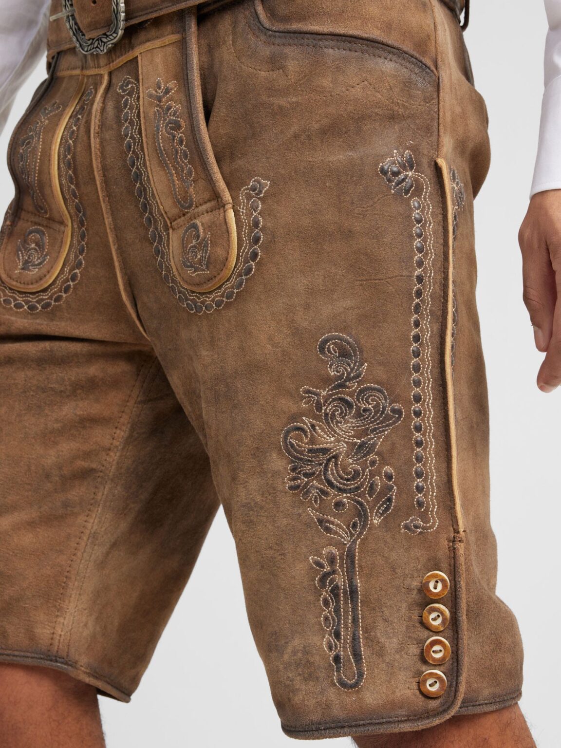Preţ MARJO Pantaloni tradiționali (Oktoberfest)  maro coniac / maro închis