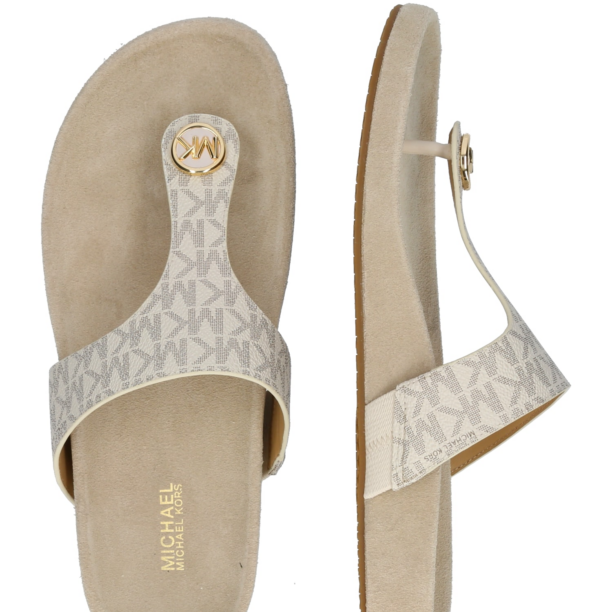 MICHAEL Michael Kors Flip-flops 'LUCINDA'  auriu / gri închis / alb murdar