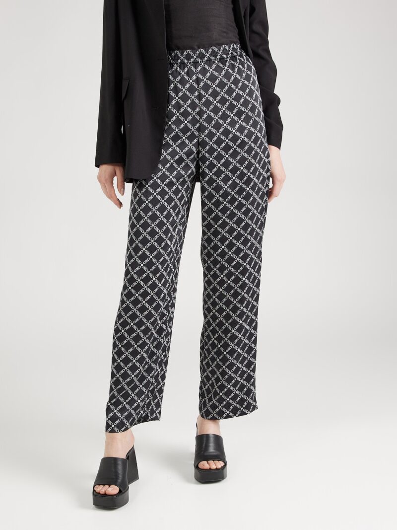 MICHAEL Michael Kors Pantaloni 'EMPIRE'  negru / alb