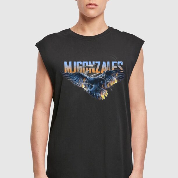 MJ Gonzales Tricou 'Eagle V.2'  albastru deschis / portocaliu / negru / alb preţ