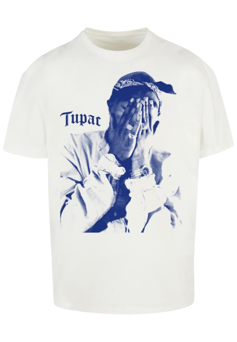 MT Upscale Tricou '2Pac Me Against The World'  crem / albastru regal