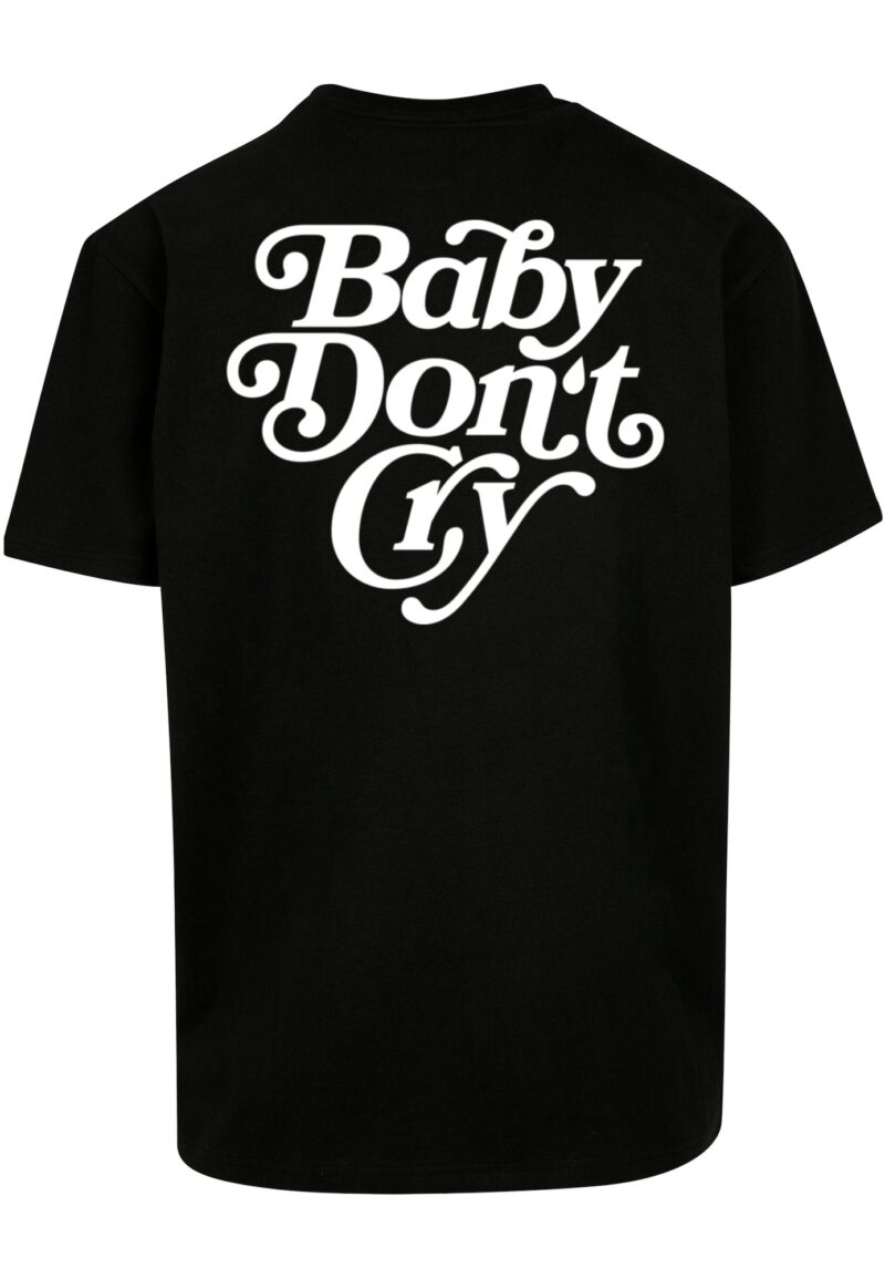 MT Upscale Tricou 'Baby Don´t Cry'  negru / alb