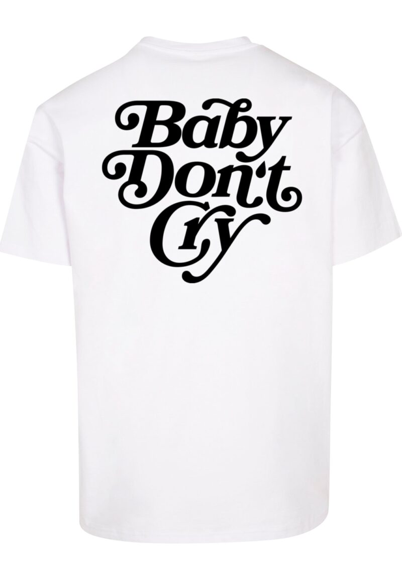 MT Upscale Tricou 'Baby Don´t Cry'  negru / alb