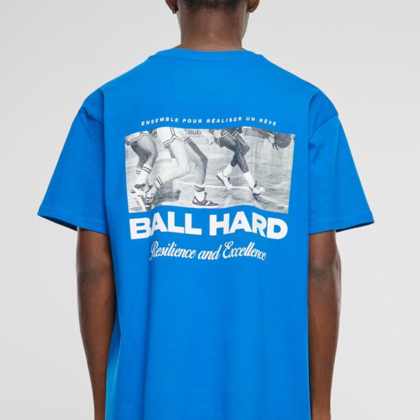 Preţ MT Upscale Tricou 'Ball Hard'  albastru cobalt / gri / alb