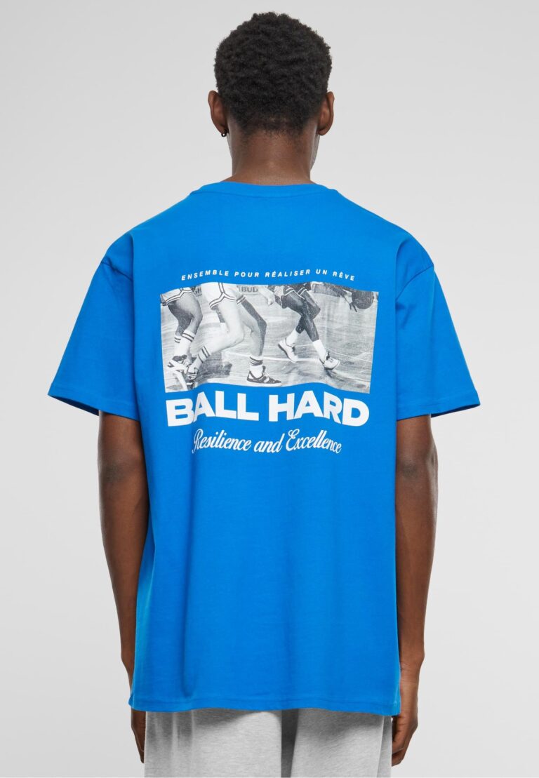 Preţ MT Upscale Tricou 'Ball Hard'  albastru cobalt / gri / alb