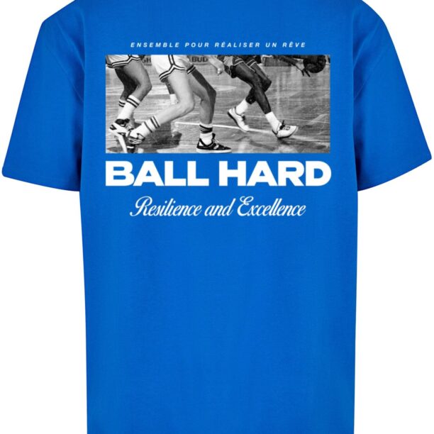 MT Upscale Tricou 'Ball Hard'  albastru cobalt / gri / alb