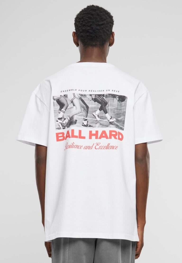 Preţ MT Upscale Tricou 'Ball Hard'  gri / roșu / negru / alb